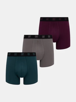 CR7 Cristiano Ronaldo bokserki dopasowane męskie bawełniane z elastanem 3-pack