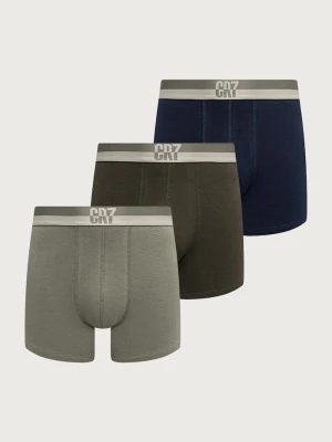 CR7 Cristiano Ronaldo bokserki męskie z bawełną 3-pack zielony