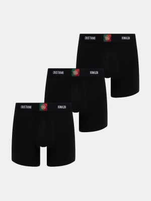 CR7 Cristiano Ronaldo bokserki męskie z bawełną x WORLD CUP 26 3-pack czarny