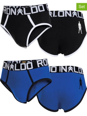 CR7 Slipy (2 pary) w kolorze czarnym i granatowym rozmiar: 140-152