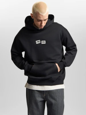 Crack Box bluza z kapturem regular męska czarna Klasyk