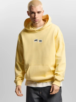 Crack Box bluza z kapturem regular męska żółta Klasyk