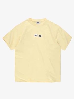 Crack Box Logo t-shirt męski bawełniany żółty Klasyk