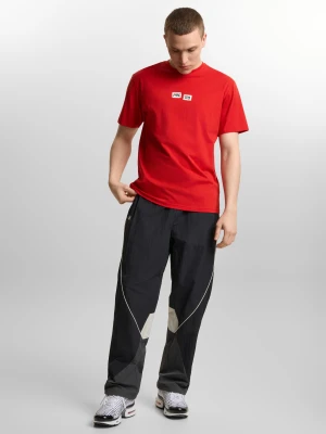 Crack Box Logo t-shirt regular męski bawełniany czerwony Klasyk