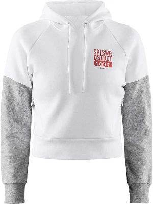 Craft Bluza "District Hood" w kolorze biało-szarym rozmiar: M