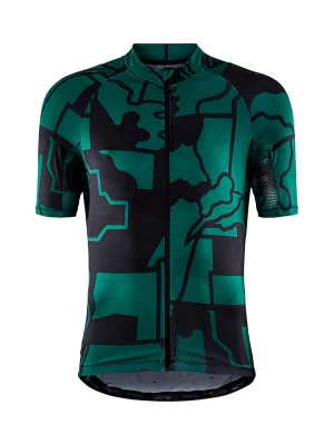 Craft Koszulka kolarska "ADV Bike Endur" w kolorze zielono-czarnym rozmiar: L