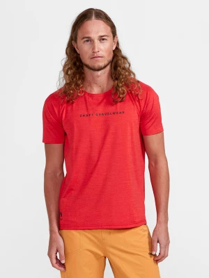 Craft Koszulka kolarska "ADV Gravel" w kolorze czerwonym rozmiar: L