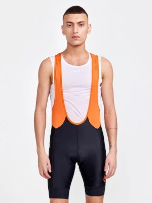 Craft Spodnie kolarskie "ADV Endur Bib" w kolorze czarno-pomarańczowym rozmiar: XL