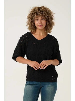 Cream Bluzka dzianinowa w kolorze czarnym rozmiar: M