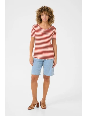 Cream Koszulka "Ribba" w kolorze beżowo-czerwonym rozmiar: XXL