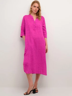 Cream Lniana sukienka "Bellis" w kolorze różowym rozmiar: L/XL