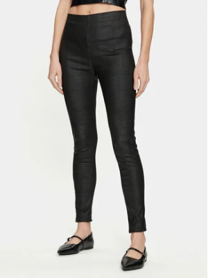 Cream Spodnie z imitacji skóry Tabea 10610409 Czarny Slim Fit