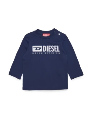 Crew-neck jersey T-shirt z logo Diesel