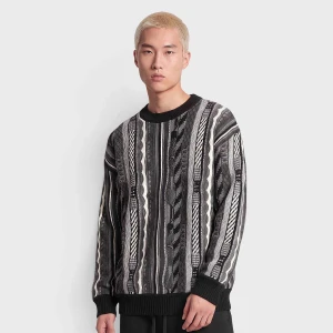 Crewneck Sweater All Over Print COLUCCI czarny