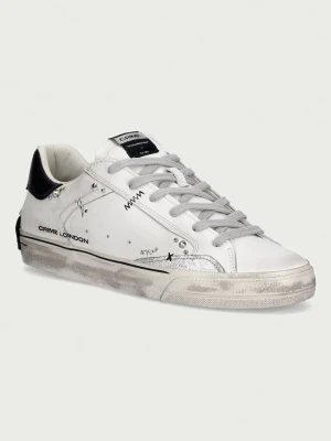 Crime London DECONSTRUCTED sneakersy damskie skórzane biały