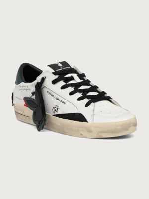 Crime London DECONSTRUCTED sneakersy męskie skórzane biały