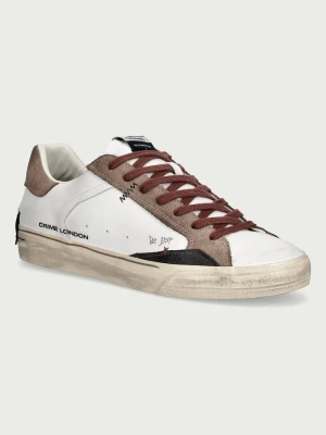Crime London DECONSTRUCTED sneakersy męskie skórzane biały
