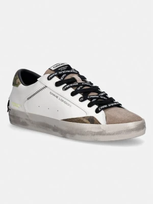 Crime London DISTRESSED sneakersy męskie skórzane biały