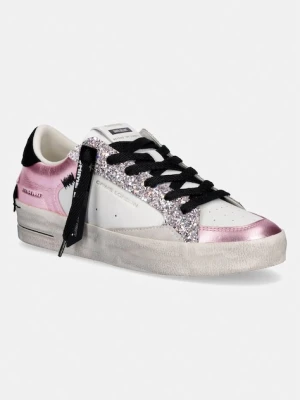 Crime London SK8 DELUXE sneakersy damskie skórzane biały