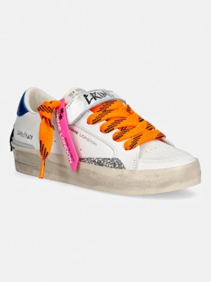 Crime London SK8 DELUXE sneakersy damskie skórzane biały