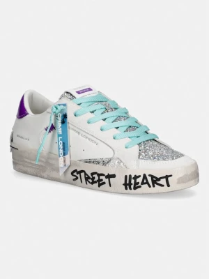 Crime London SK8 DELUXE sneakersy damskie skórzane biały