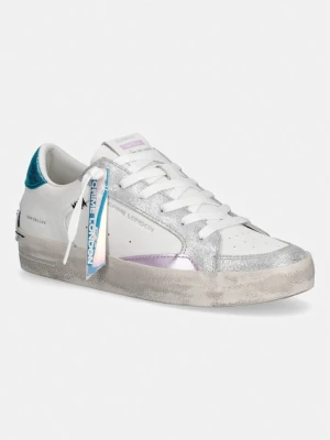 Crime London SK8 DELUXE sneakersy damskie skórzane biały