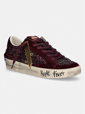 Crime London SK8 DELUXE sneakersy damskie zamszowe bordowy