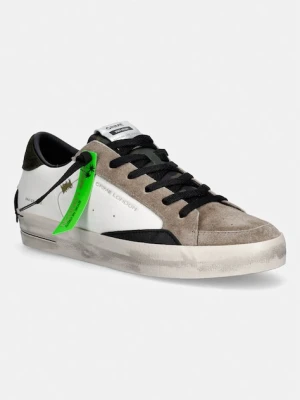 Crime London SK8 DELUXE sneakersy męskie skórzane biały