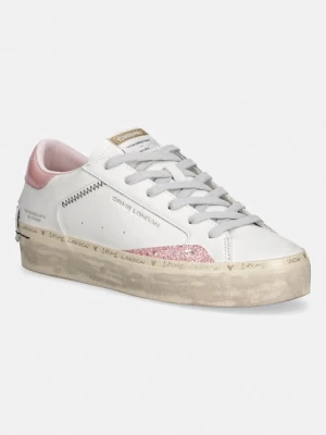 Crime London SK8 DELUXE WEDGE sneakersy damskie skórzane biały