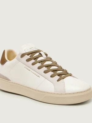 Crime London Skórzane sneakersy BLADE | zamsz biały
