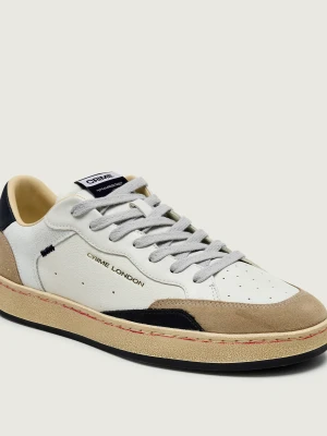 Crime London Skórzane sneakersy CHELSEA | zamsz beżowy