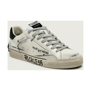 Crime London Skórzane sneakersy DISTRESSED