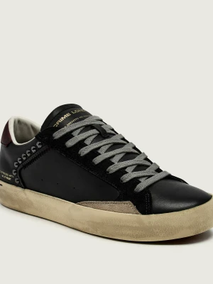 Crime London Skórzane sneakersy DISTRESSED czarny