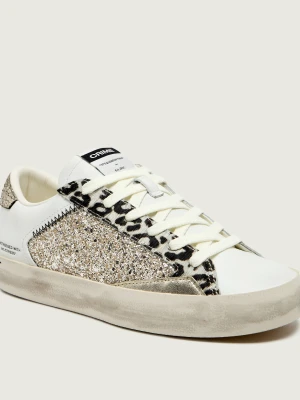 Crime London Skórzane sneakersy DISTRESSED szary