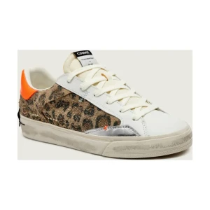Crime London Skórzane sneakersy DISTRESSED | zamsz