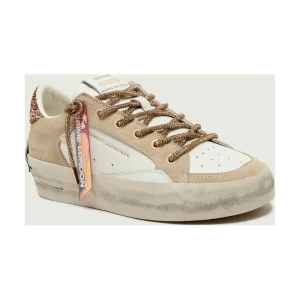 Crime London Skórzane sneakersy SK8 DELUXE WEDGE | zamsz