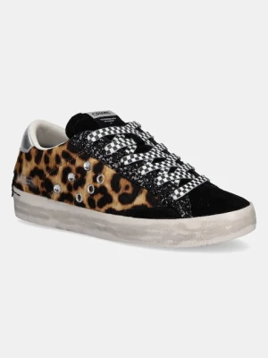 Crime London sneakersy DISTRESSED damskie kolor brązowy 25011AA8