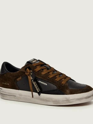 Crime London Sneakersy SKATE | zamsz | skóra khaki