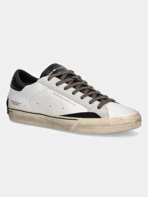 Crime London sneakersy skórzane DISTRESSED 2.0 męskie kolor biały 11075AA8
