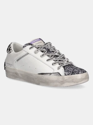 Crime London sneakersy skórzane DISTRESSED damskie kolor biały 25003AA8