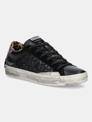 Crime London sneakersy skórzane DISTRESSED damskie kolor czarny 25008AA8