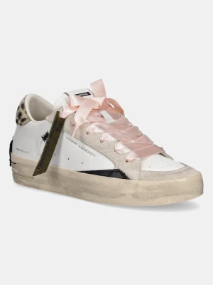 Crime London sneakersy skórzane SK8 DELUXE WEDGE kolor biały 25191AA8