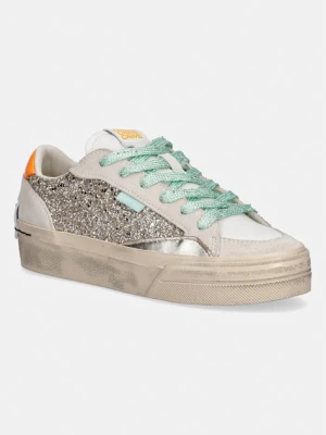 Crime London SOHO sneakersy damskie skórzane złoty