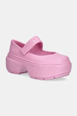 Crocs baleriny Stomp Mary Jane kolor różowy 209939