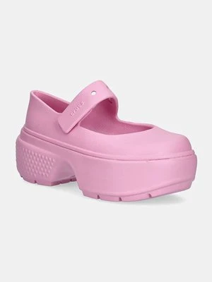 Crocs baleriny Stomp Mary Jane kolor różowy 209939