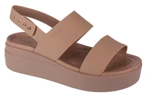 Crocs Brooklyn Low Wedge 206453-2EL, Damskie, Brązowe, sandały, syntetyk, rozmiar: 38/39