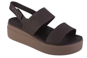 Crocs Brooklyn Low Wedge 206453-2ZL, Damskie, Brązowe, sandały, syntetyk, rozmiar: 39/40