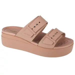 Crocs Brooklyn Low Wedge Sandal 207431-2Q9, Damskie, Brązowe, klapki, syntetyk, rozmiar: 37/38