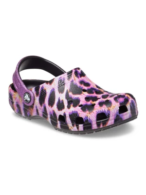 Crocs Chodaki "Classic Animal" w kolorze czarno-fioletowym rozmiar: 32/33