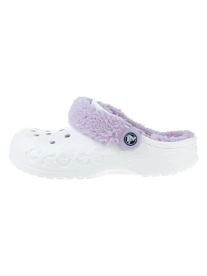Crocs Chodaki "Baya Lined Fuzz Strap" w kolorze biało-lawendowym rozmiar: 39 / 40